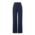 thumbnail image 3 of SIYUDAN Pants For Women Women Pants Casual NavyAdult Work Pants For Women Lounge Pants For Women Loose Fit Wide Leg Elastic Waist Pants For Women With Pockets Fall Pants For Women, 3 of 4
