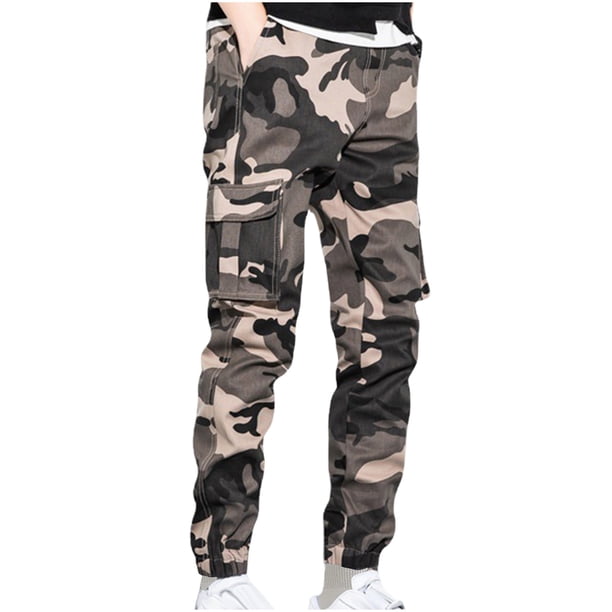 Pantalones largos para hombre con bolsillo y cordón, informales, juveniles, versátiles, deportivos, de gran tamaño.