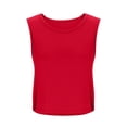 thumbnail image 6 of OIOLOYJM Cotton Cropped Workout Tank Tops for Women Sleeveless Sports Athletic Shirts Yoga Running Gym Workout T Shirts Red L, 6 of 7