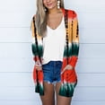 thumbnail image 2 of Fesfesfes Women Cardigan Women Casual Pocket Long Sleeve Printed Cover Up Cardigan Tops, 2 of 5
