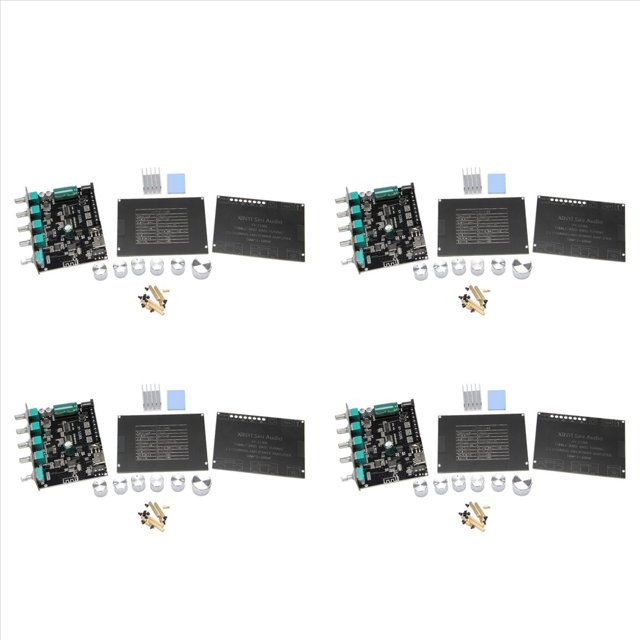 4X Bluetooth 5.0 2.1 Placa Amplificadora de Subwoofer EstéReo de Audio de Potencia 50WX2 + 100W Altavoz AMP XY-S100L