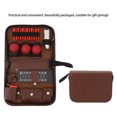 thumbnail image 3 of 6 in 1 Golf Accessory Bag PU Leather Large Capacity Brown Classic Golf Essentials Storage Case, 3 of 7
