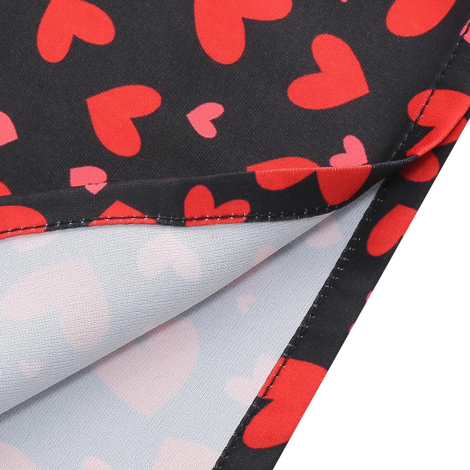 hotojiny Formal Dresses for Women Valentine's Day Gifts Cute Heart Print Cocktail Dresses Trendy Flowy Short Sleeve Maxi Dress