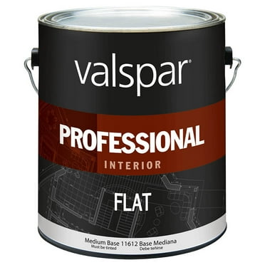 4-Pack of 1 gal Valspar 11612 Medium Base Professional Interior Latex Paint, Flat
