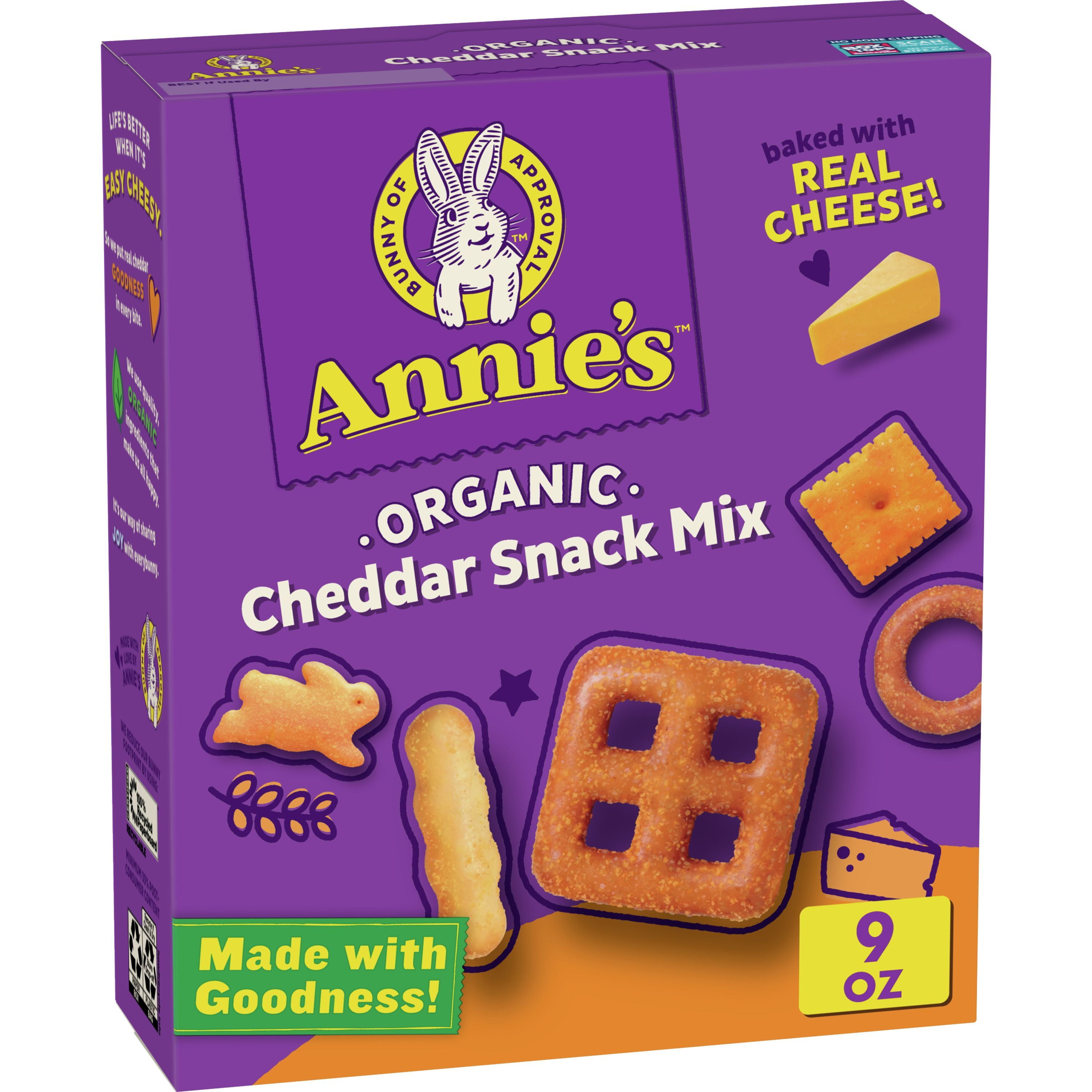 Annie's Organic Cheddar Snack Mix With Assorted Crackers and Pretzels, 9 oz  - Walmart.com