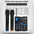 thumbnail image 4 of Amdohai Professional Audio Mixer With Dual Wireless Microphone, Sound Board, 4 of 8