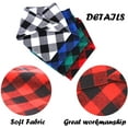 thumbnail image 4 of 4 pañuelos para perros a cuadros, bufanda triangular reversible para mascotas para niños y niñas, tela duradera de primera calidad, pañuelo para perros pequeños, medianos, grandes y extragrandesLargo Jormftte CPB-US-ZMR06-4, 4 of 5