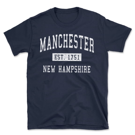 Manchester New Hampshire Classic Established Men's Cotton T-Shirt