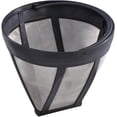 thumbnail image 4 of 5uds Filtro permanente para cafetera (filtro para máquinas de café y té, Ø12 cm, altura 9 cm, malla de acero inoxidable, reutilizable, apto para lavavajillas, recambio para tamaño 4) Negro, 4 of 5