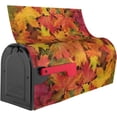 thumbnail image 3 of Fall Maple Leaves Mailbox Cover Mailbox Wraps, Waterproof Mailbox Covers Magnetic Post Box Cover Large Size 25.5"(L) x 21"(W) Garden Yard Outside Farmhouse Home Decor, 3 of 6