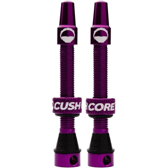 CushCore Tubeless Presta Valve Set - 44mm, Purple