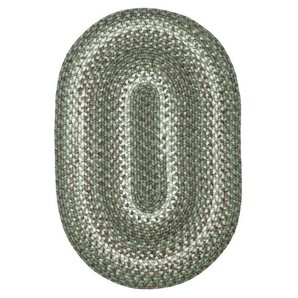 Homespice Décor 300874 Tapis Ovale en Cèdre Ultra Durable 27 x 45 Po., Vert