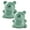 2Pack Green, variant on 2Pcs Nail Brush Cute Bear Shaped Handle Grip Nail Brush|Children'S Nail Cleaning Brush Massage Brush | Soft Bear Nail Brush For Baby And Children | Gently Cleans Kid'S Nail Cleaning Brush
