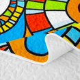 thumbnail image 5 of Erosebridal Kawaii Blossom Bed Spread Queen, Groovy Daisy Queen Coverlet Set, Reversible, Bright Rainbow, 3pcs (1 Quilt and 2 Pillowcases), 5 of 7