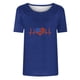 thumbnail image 4 of Fiudx Liquidación de Ofertas Flash Camiseta de Manga Corta con Cuello Redondo y Estampado Del Día de La Independencia para Mujer, Top/Camisa de Manga Corta con Cuello Redondo, 4 of 4