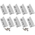 thumbnail image 1 of tore 10 Pcs Charnières de Sécurité en Acier Inoxydable Pliant pour Porte Extérieure avec Vis en Acier Inoxydable 3 Pouces, 1 of 1