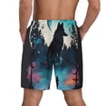 thumbnail image 4 of Uemuo Artistic Moon Valley Wolf Pattern Mens Swim Trunks Quick Dry Board Shorts with Mesh Lining, Stretch Beach Shorts Quick Dry No-Chafing Board Shorts-X-Large, 4 of 9