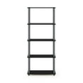 thumbnail image 3 of Furinno Turn-S-Tube 5-Tier Multipurpose Shelf Display Rack with Square Tubes, Black/Grey, 3 of 5