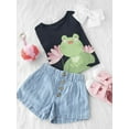 thumbnail image 3 of Cute Frog On A Water Lily Leaf T-Shirt Toddler -Image by Shutterstock,  2 Toddler, 3 of 4