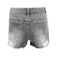 thumbnail image 5 of Rezuofi 1 Pcs Womens High Waist Ripped Hole Short Jeans Washed Distressed Denim Shorts 2025, 5 of 6