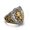 Silver, variant on Mens Stainless Steel Lion Ring With Golden Finish Geometric Totem European Design Jewelry Gift For Men Jewelry