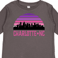 thumbnail image 4 of Inktastic Charlotte North Carolina Gifts Skyline Girls Long Sleeve Toddler T-Shirt, 4 of 5