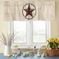 thumbnail image 6 of Valances for Windows Vintage Western Star Rod Pocket Short Curtain for Bathroom Living Room Bedroom Shabby Country Pentagram 1 Panel 42x12in, 6 of 9