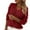 Red, variant on Viikei Cardigan Sweaters for Women Plus Size Women v-Neck Feather Shape Long Sleeve Tops Fashion Blouse Sexy Sweater