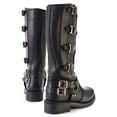 thumbnail image 3 of Milwaukee Leather MBL9346 Women's Tall Black Leather Harness Motorcycle Rider Boots w/ Adjustable Straps 10, 3 of 9