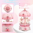 thumbnail image 3 of Threns Carousel Music Box with 3 Horses Luminous Rotating Carousel Horse Music Box for Girls Women Kids Sister Daughter Mom Granddaughter, 3 of 10