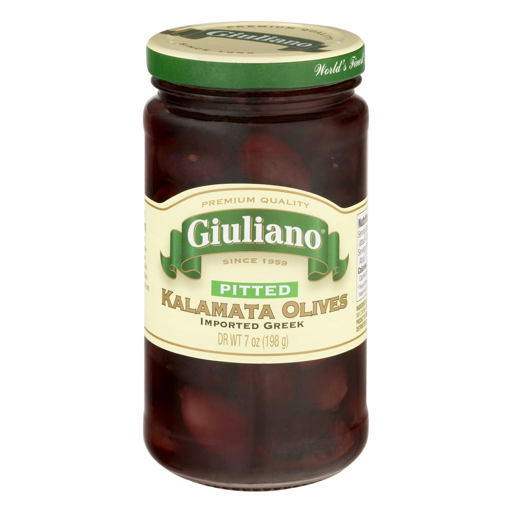 Giuliano Pitted Kalamata Olives, 7 oz by Giulianos' Specialty Foods