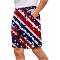 thumbnail image 5 of Fewfanhot Men's American Flag Print Casual Shorts, Patriotic Stripe Quick-Dry Summer Board Shorts with Pockets, S-3XL, 5 of 6