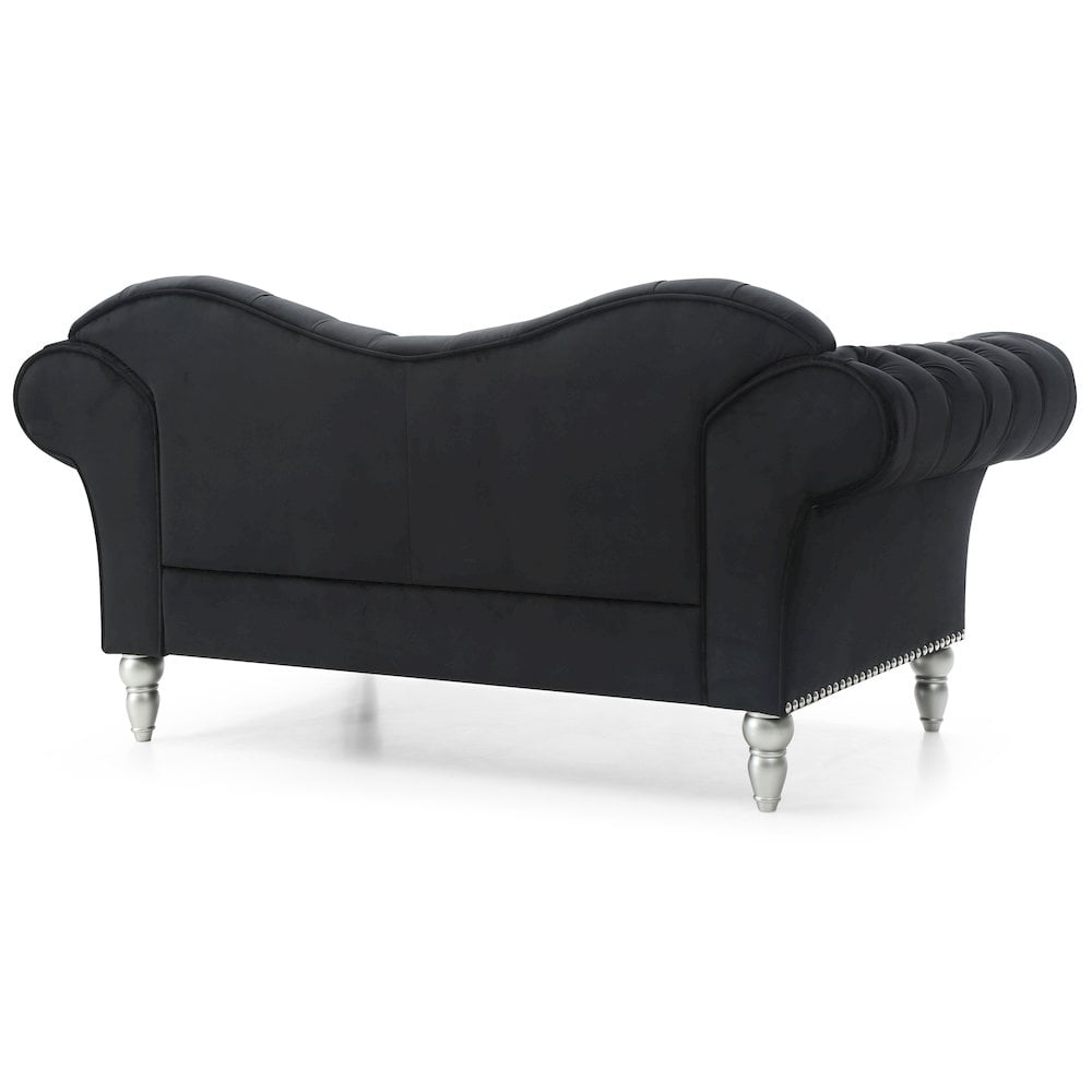 Glory Furniture Wilshire Loveseat in Black Color