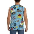 thumbnail image 4 of Bixox Men's Pirate Marine Animals Printed Shirt Sleeveless Fitness Tank Top-Medium, 4 of 7