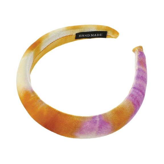 1 Pc Elegant Tie-dye Colored Hairband for Women for Girls 6.69"x6.10" Orange Purple