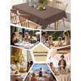 thumbnail image 5 of Pure Brown Table Cloth, Simple Solid Color Waterproof Tablecloth for Rectangle Tables, Reusable Washable Fabric Table Cover for Restaurant Kitchen Dining Tables 52"x70", 5 of 6
