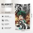 thumbnail image 3 of My Hero Academia Anti-Pilling Flannel 32"X48" Super Soft Plush Air Condition Quilt Fluffy Warm Cozy Decorative Blankets, 3 of 7