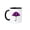 Black/White, variant on 3drose, Purple Black Umbrella Vector Illustration, 11oz Mug