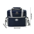 thumbnail image 3 of Insulated Lunch Bag, Waterproof Lunch Box, Large Capacity Portable Household Picnic Cooler Bag, Thickened Durable Fabric with Sturdy Zipper and Adjustable Shoulder Strap, 3 of 7