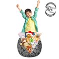 thumbnail image 3 of Ethnic Storage Toy Bag Chair, Leaf Paisley Classic Eastern Oriental with Victorian Effects Iranian Motif, Stuffed Animal Organizer Washable Bag, Small Size, Charcoal Grey White, by Ambesonne, 3 of 3