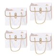 thumbnail image 3 of 4 Pieces Bouquet Boxes Gift Box Flowers Present Storage with Handle Decorative Flower Bag Portable for Birthday Cafe Mother Day Party Gifts White, 3 of 8