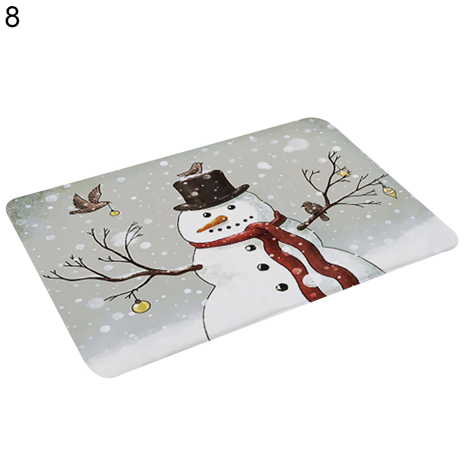 TOPOINT Christmas Plaid Door Mats Xmas Tree Winter Floor Mat Indoor Outdoor Entrance Bathroom