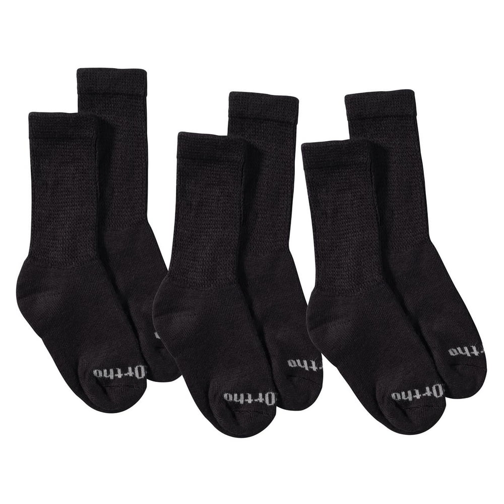 MED Black Doc Ortho Ultra Soft Diabetic Socks, 3 pairs - Walmart.com ...
