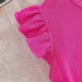 thumbnail image 7 of LEWKW Toddler Girls Flutter Sleeve Party Dress Ribbed Bodice with Bow Knot Satin Belt 3D Butterfly Tulle Tutu Dress for Easter Spring Holiday, 7 of 7