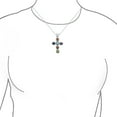 thumbnail image 3 of Bling Jewelry Womens  Turquoise Cross Pendant Necklace in Sterling Silver Multiple Colors, 3 of 5