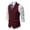Wine, variant on WIZUTIZ Men's Casual Vest Solid Color Vintage Lapel Button Front Multi-Pocket Sleeveless Breathable Lightweight Summer Fashion Waistcoat