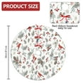 thumbnail image 2 of Christmas Tree Skirt,White Christmas Bird and Pine Pattern Christmas Tree Decor with Red Ribbon Ties,Round Shape,Christmas Decorations for Home 36"x36", 2 of 7