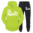 thumbnail image 4 of Nueva marca de moda para amantes de los perros, chándal para hombre "The Dogfather", divertida sudadera con capucha y pantalones con diseño de perro salchicha, conjuntos de dos piezas, ropa para hombr, 4 of 5