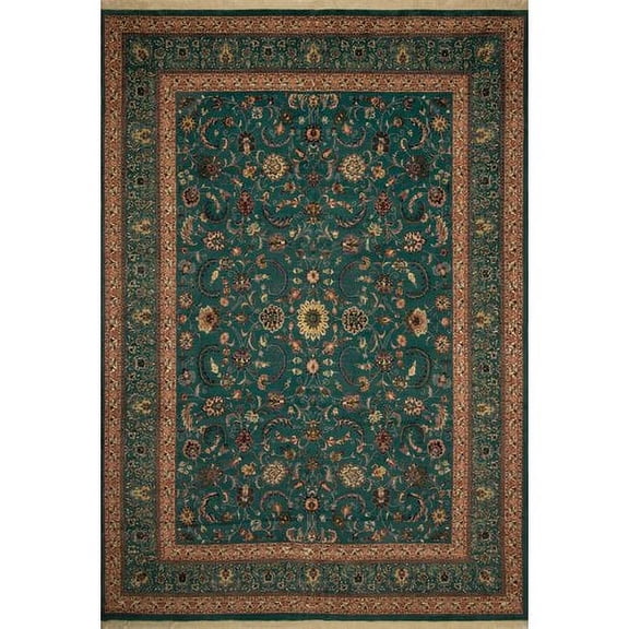 Noori Rug Wali Sonay Hand Knotted Wool Green Area Rug