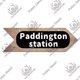 thumbnail image 1 of Putuo Decor Movie Place Arrows Wooden Sign Wood Wall Plaque for Gift Idea Wood Arrow Panel Irregular Hanging Sign Fun Wall Decor3.1x10inch Gao Jinjia LED, 1 of 2